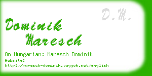 dominik maresch business card